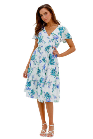 Flowy and comfy womens midi dress.