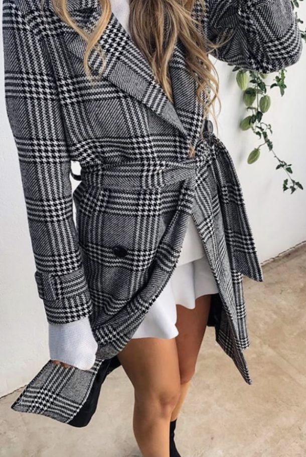 Kendel Checked Coat | The Style Capsule